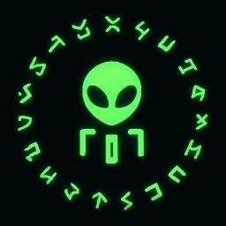 أيقونة Galaxy Code: نص فضائي